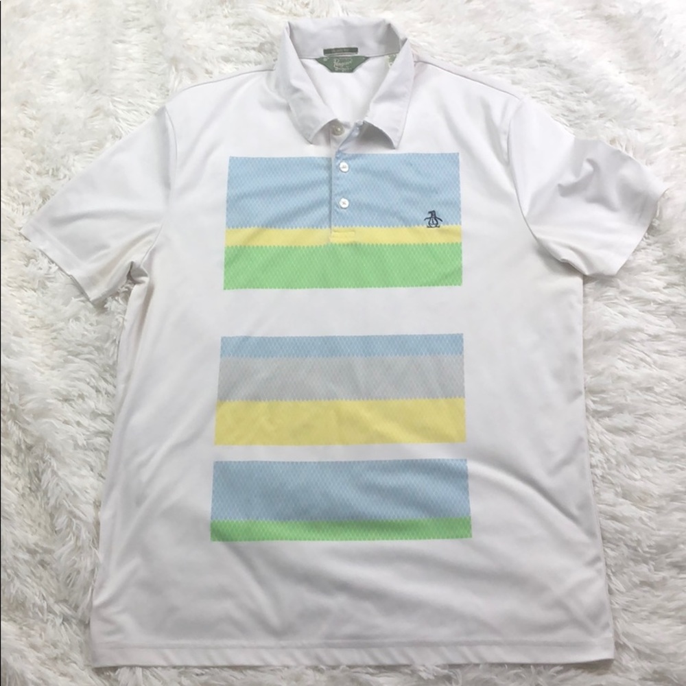 ORIGINAL PENGUIN Classic Fit White Short Sleeve L